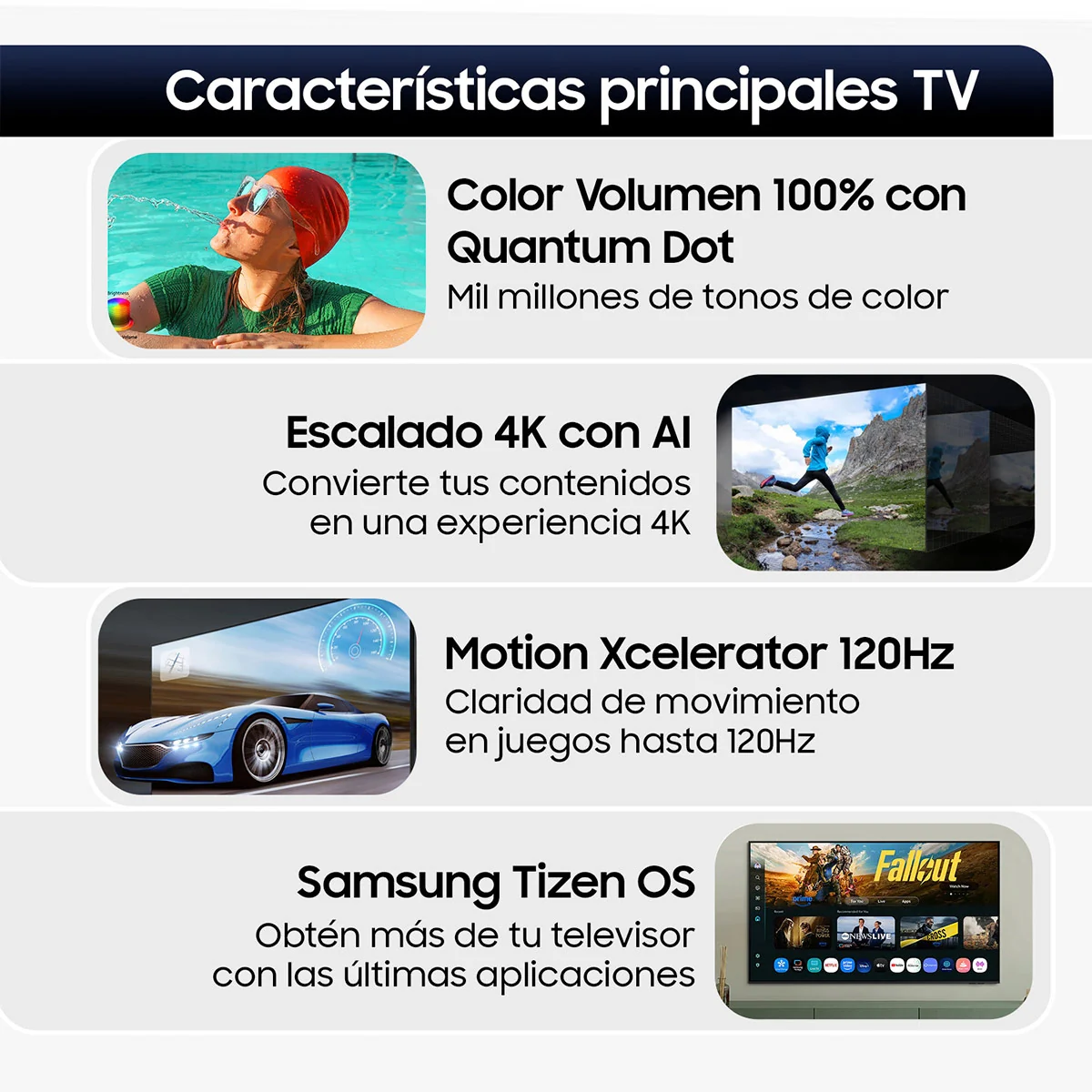 SMART TV SAMSUNG QLED UHD 4K 55" Q70D Negro, foto 4