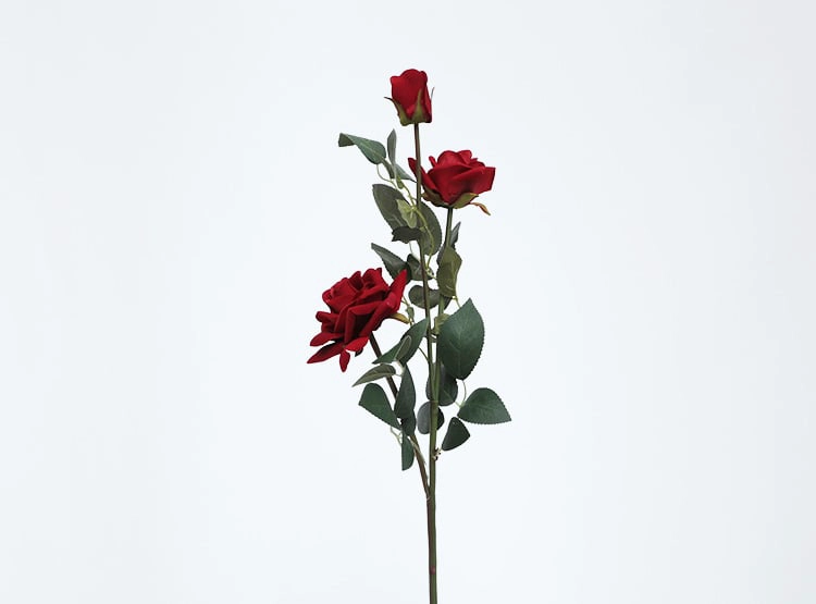 FLOR DECORATIVA RIPLEY HOME ROSA X3 ROJA - 1