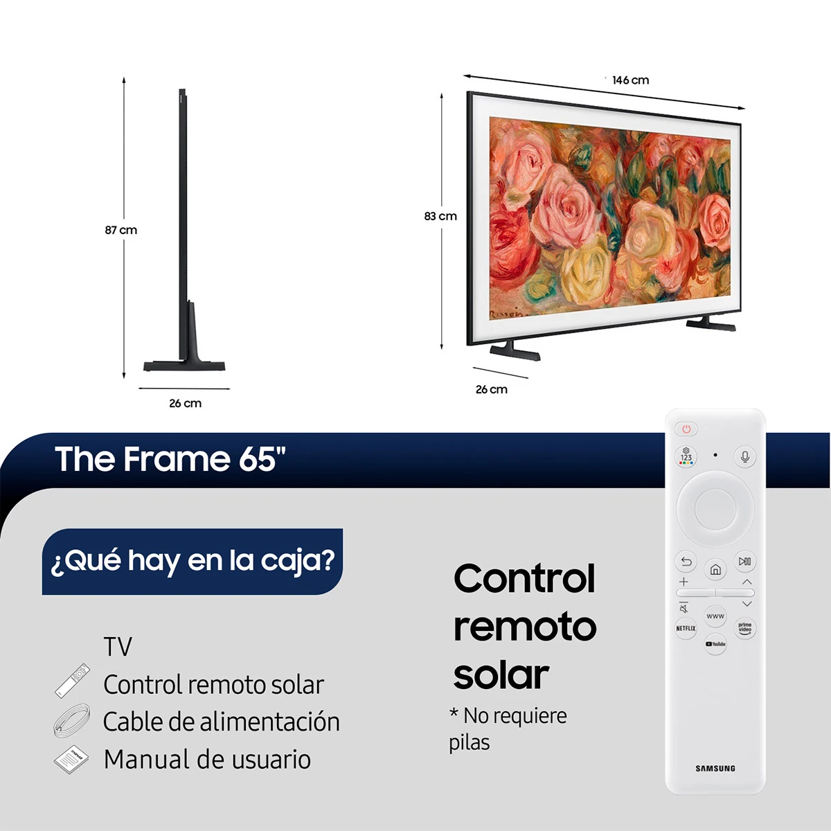 SMART TV SAMSUNG QLED UHD 4K 65" QN65LS03DAGXZS + VG-SCFA65BWBRU - 3