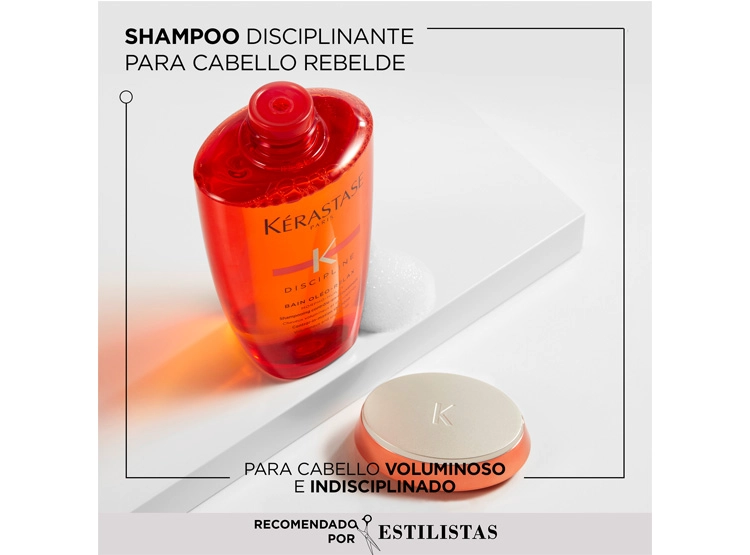 SHAMPOO ANTI-FRIZZ CABELLO VOLUMINOSO E INDISCIPLINADO KÉRASTASE BAIN OLÉO-RELAX DISCIPLINE 250 ML - 2