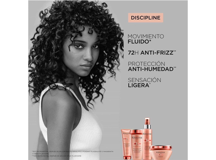 MÁSCARA ANTIFRIZZ CABELLO INDISCIPLINADO KÉRASTASE MASKERATINE DISCIPLINE 200 ML - 3