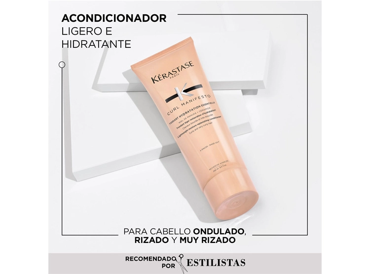 ACONDICIONADOR HIDRATANTE CABELLO RIZADO KÉRASTASE FONDANT HYDRATATION ESSENTIELLE CURL MANIFESTO 250 ML - 2