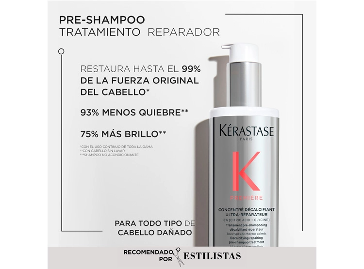 TRATAMIENTO CONCENTRADO DESCALCIFICANTE KÉRASTASE ULTRA-REPARADOR CABELLO DAÑADO PREMIÈRE 250 ML - 3