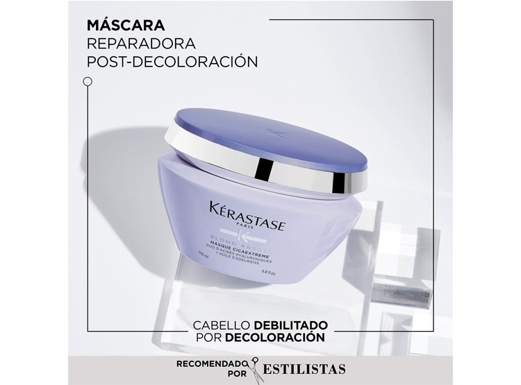 MÁSCARA REPARACIÓN PROFUNDA PARA CABELLO RUBIO O DECOLORADO KÉRASTASE MASQUE CICAEXTREME BLOND ABSOLU 200 ML - 2
