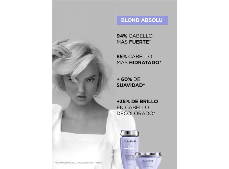 MÁSCARA REPARACIÓN PROFUNDA PARA CABELLO RUBIO O DECOLORADO KÉRASTASE MASQUE CICAEXTREME BLOND ABSOLU 200 ML - 4