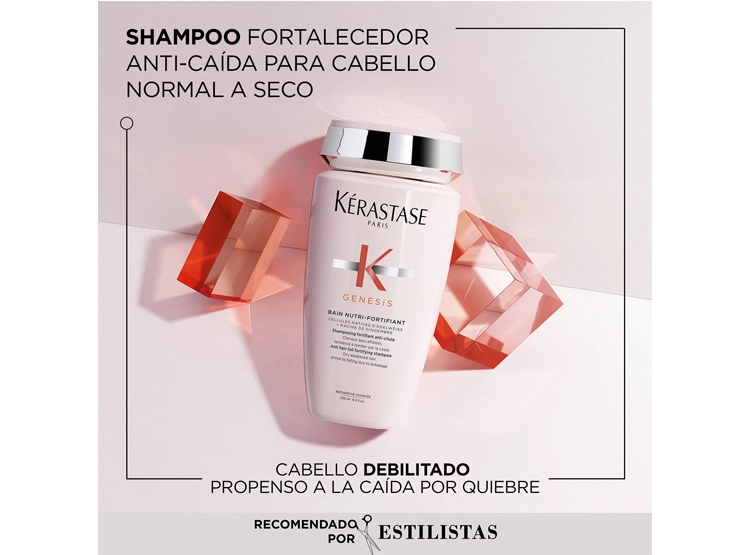 SHAMPOO NUTRITIVO ANTICAÍDA CABELLO FRÁGIL KÉRASTASE BAIN NUTRI-FORTIFIANT GENESIS 250 ML - 2