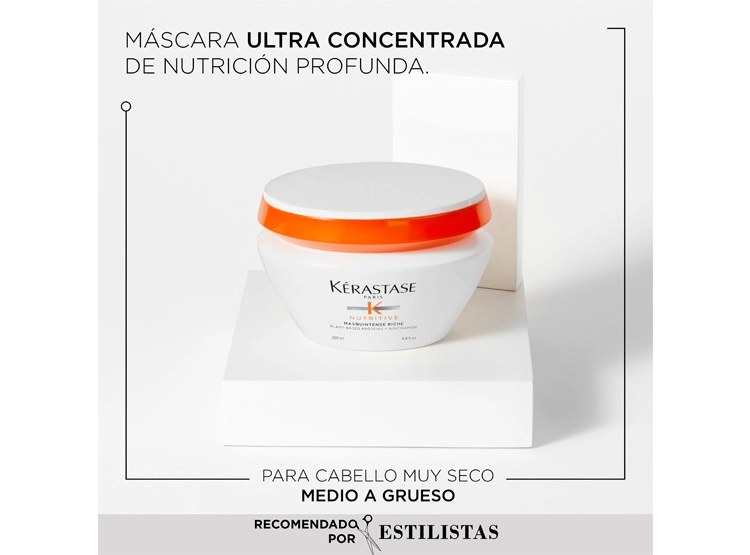 MÁSCARA HIDRATANTE PARA CABELLO MEDIO A GRUESO KÉRASTASE NUTRITIVE MASQUINTENSE RICHE 200 ML - 2