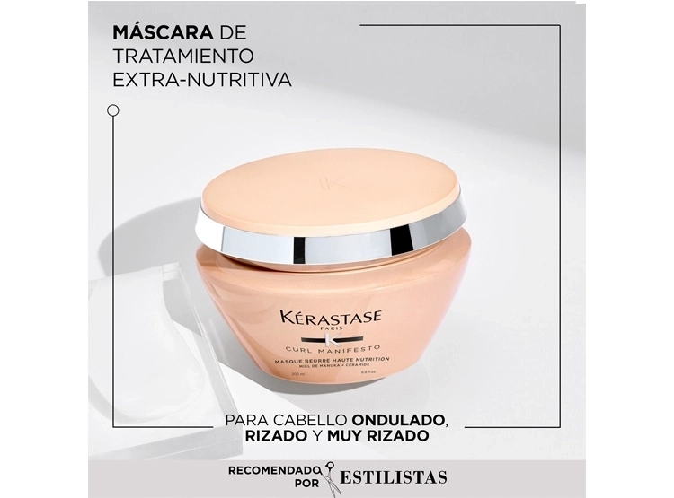 MÁSCARA NUTRICIÓN CABELLO RIZADO KÉRASTASE MASQUE BEURRE HAUTE NUTRITION CURL MANIFESTO 200 ML - 2