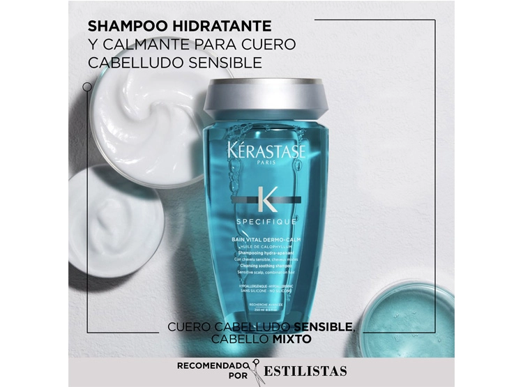 SHAMPOO CALMANTE CUERO CABELLUDO SENSIBLE KÉRASTASE BAIN VITAL DERMO-CALM SPECIFIQUE 250 ML - 2