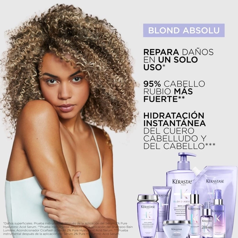 SHAMPOO HIDRATANTE CABELLO RUBIO O DECOLORADO KÉRASTASE BAIN LUMIERE BLOND ABSOLU 500 ML - 5