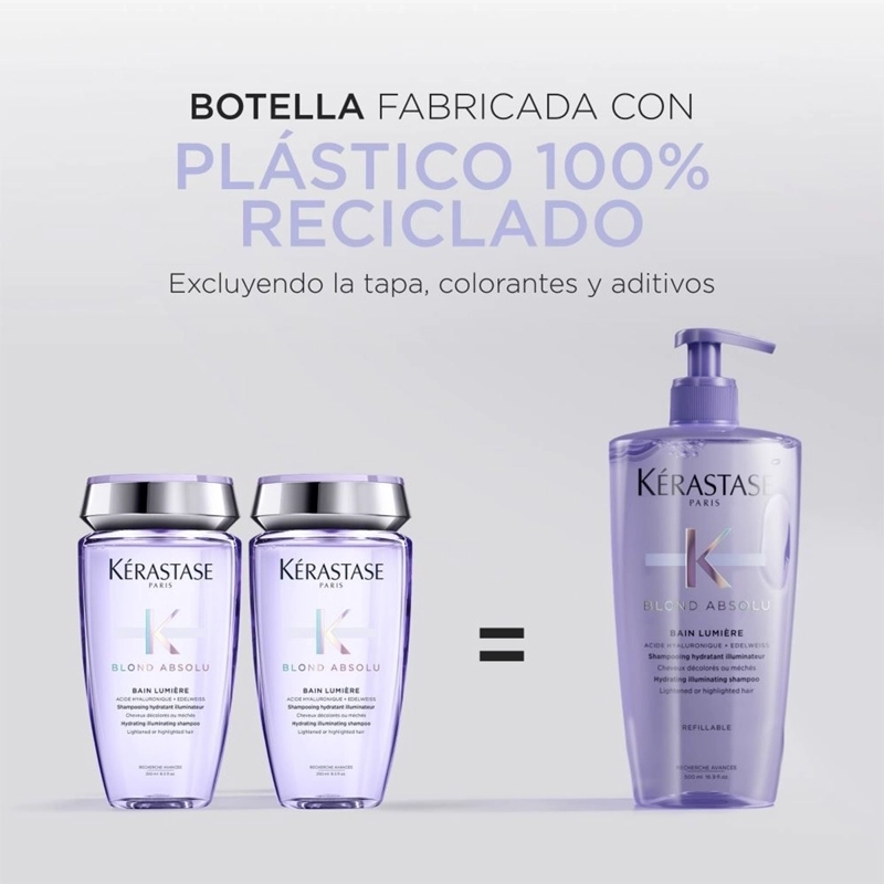 SHAMPOO HIDRATANTE CABELLO RUBIO O DECOLORADO KÉRASTASE BAIN LUMIERE BLOND ABSOLU 500 ML - 9
