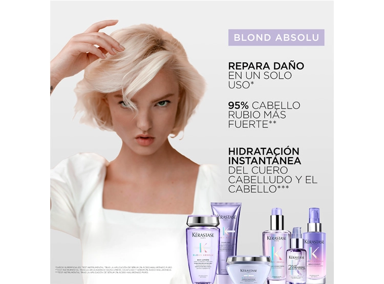 SÉRUM REPARADOR CON 2% DE ÁCIDO HIALURÓNICO KÉRASTASE PURO BLOND ABSOLU 50 ML - 4