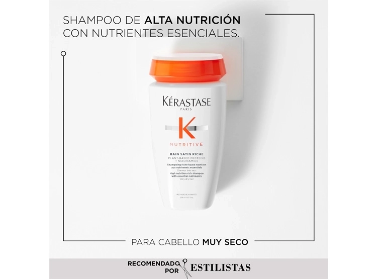 SHAMPOO HIDRATANTE PARA CABELLO MUY SECO KÉRASTASE NUTRITIVE BAIN SATIN RICHE 250 ML - 2