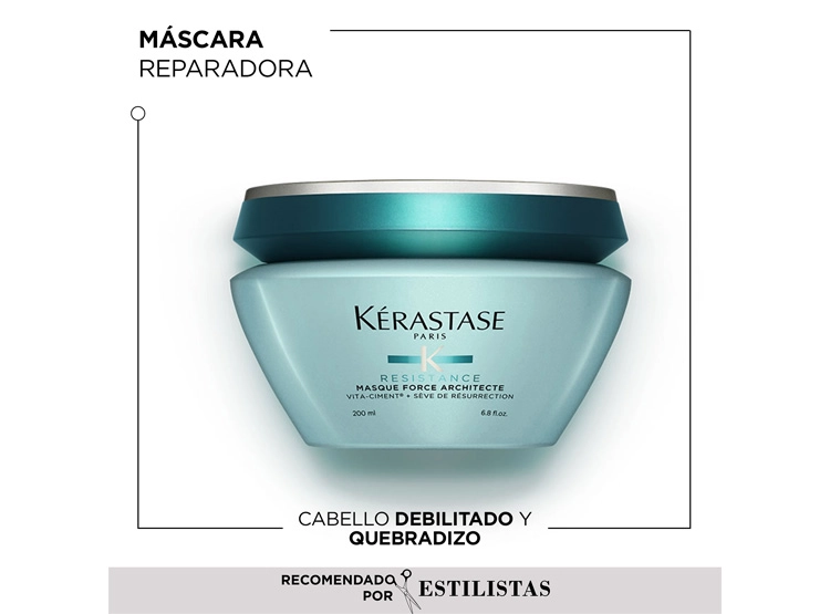 MÁSCARA REPARACIÓN CABELLO FRÁGIL Y DEBILITADO KÉRASTASE MASQUE FORCE ARCHITECTE RESISTANCE 200 ML - 2