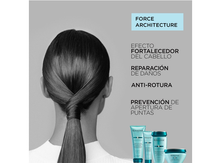 MÁSCARA REPARACIÓN CABELLO FRÁGIL Y DEBILITADO KÉRASTASE MASQUE FORCE ARCHITECTE RESISTANCE 200 ML - 7