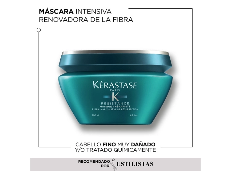 MÁSCARA RECONSTRUCCIÓN CABELLO MUY DAÑADO KÉRASTASE MASQUE THÉRAPISTE RESISTANCE 200 ML - 2
