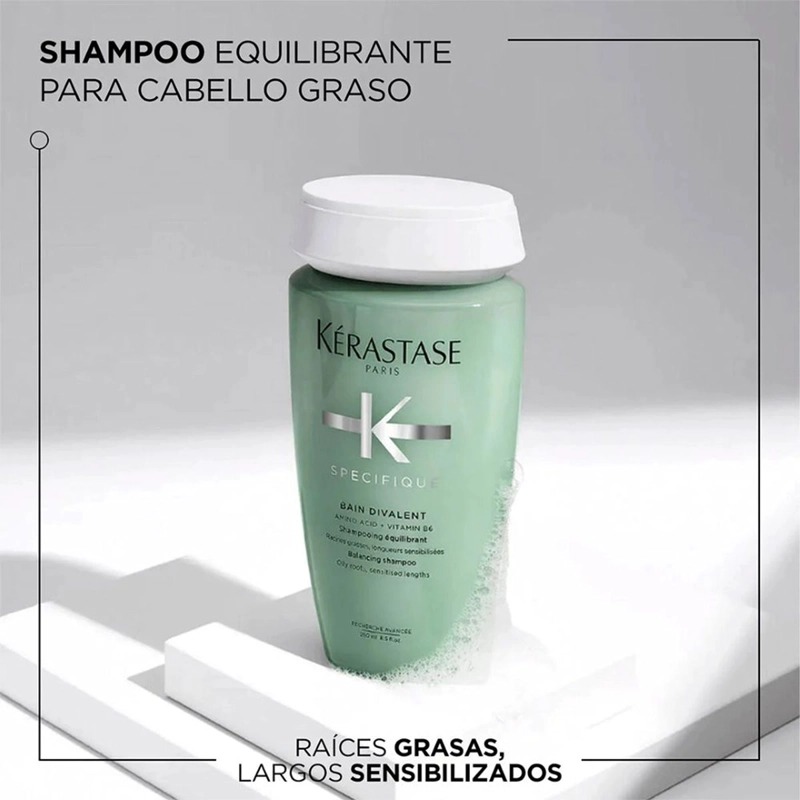 SHAMPOO EQUILIBRANTE CUERO CABELLUDO GRASO KÉRASTASE BAIN DIVALENT SPECIFIQUE 500 ML - 2