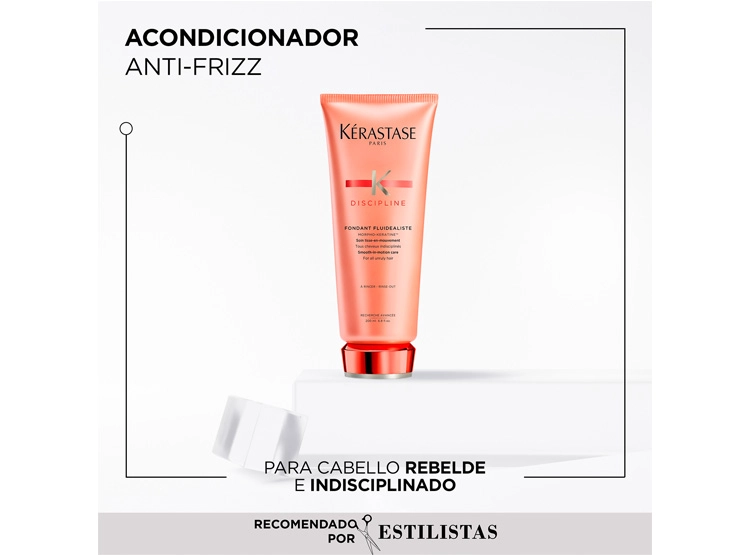ACONDICIONADOR ANTIFRIZZ CABELLO INDISCIPLINADO KÉRASTASE FONDANT FLUIDEALISTE DISCIPLINE 200 ML - 2