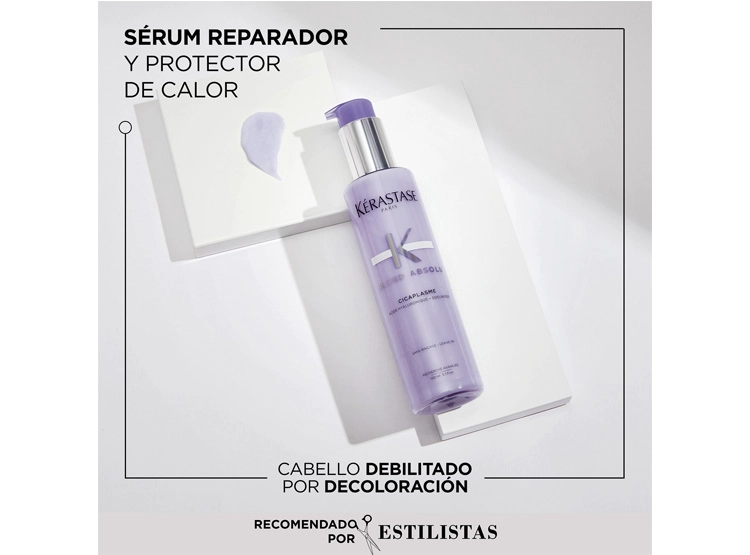 SÉRUM PROTECTOR DE CALOR REPARACIÓN CABELLO RUBIO O DECOLORADO KÉRASTASE CICAPLASME BLOND ABSOLU 150 ML - 2