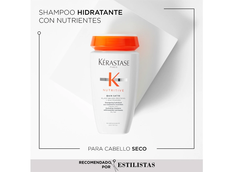 SHAMPOO HIDRATANTE PARA CABELLO SECO KÉRASTASE NUTRITIVE BAIN SATIN 250 ML - 2