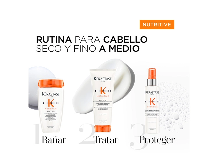 SHAMPOO HIDRATANTE PARA CABELLO SECO KÉRASTASE NUTRITIVE BAIN SATIN 250 ML - 9