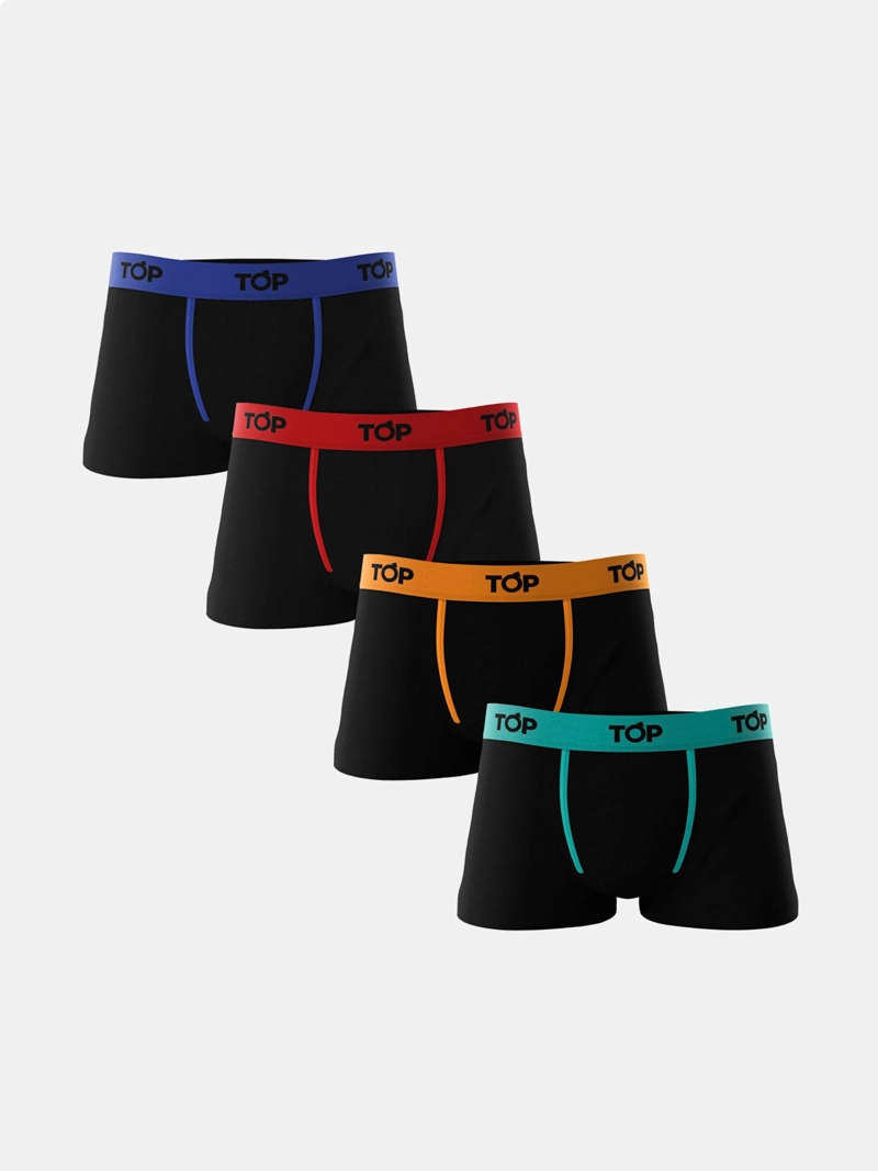 PACK X4 BÓXER ALGODÓN HOMBRE TOP CORTO - 1