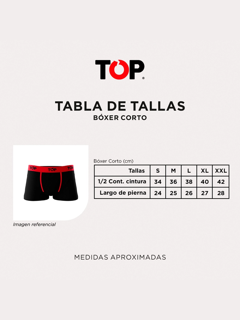 PACK X4 BÓXER ALGODÓN HOMBRE TOP CORTO - 6