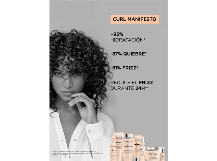SHAMPOO HIDRATANTE CABELLO RIZADO KÉRASTASE BAIN HYDRATATION DOUCEUR CURL MANIFESTO 250 ML - 4