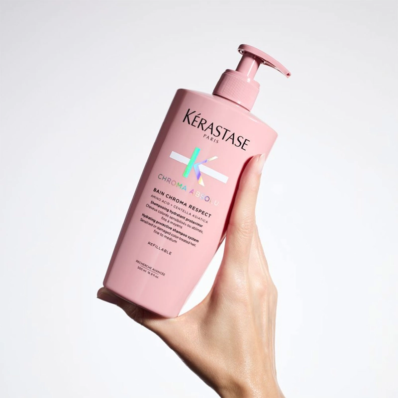 SHAMPOO PROTECCIÓN DEL COLOR CABELLO FINO KÉRASTASE BAIN CHROMA RESPECT CHROMA ABSOLU 500 ML - 7