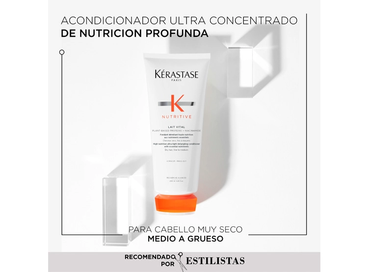ACONDICIONADOR NUTRITIVO PARA CABELLO SECO KÉRASTASE NUTRITIVE LAIT VITAL 200 ML - 2