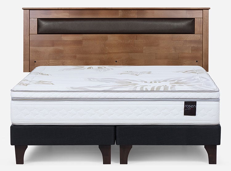 JUEGO DE DORMITORIO ROSEN CAMA EUROPEA ART 4 KING + RESPALDO FERRARA - 1