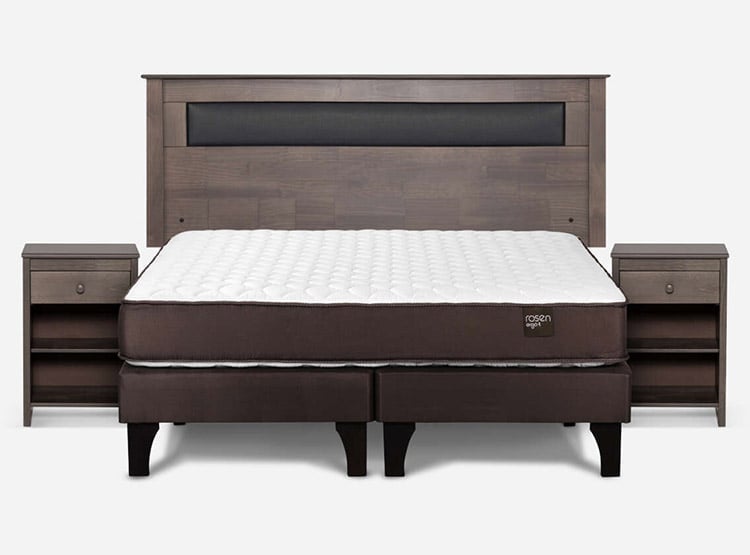 JUEGO DE DORMITORIO ROSEN CAMA EUROPEA ERGO T BD 2 PLAZAS + SET FERRARA - 1