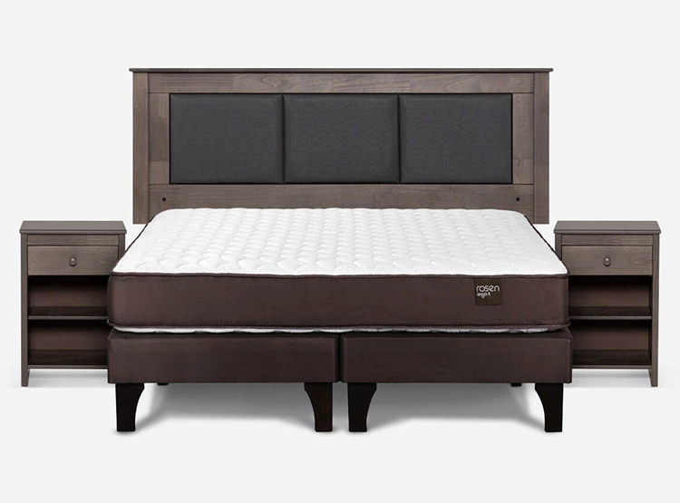 JUEGO DE DORMITORIO ROSEN CAMA EUROPEA ERGO T BD 2 PLAZAS + SET RACHEL - 1