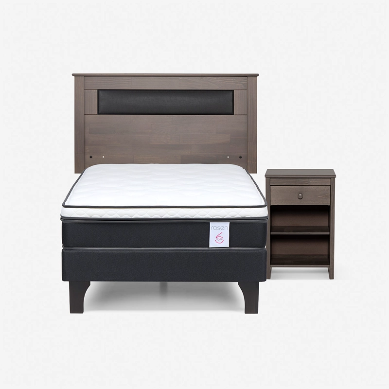 JUEGO DE DORMITORIO ROSEN CAMA EUROPEA NEW STYLE 6 1.5 PLAZAS + SET FERRARA