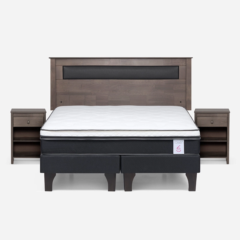 JUEGO DE DORMITORIO ROSEN CAMA EUROPEA NEW STYLE 6 BD 2 PLAZAS + SET FERRARA - 1