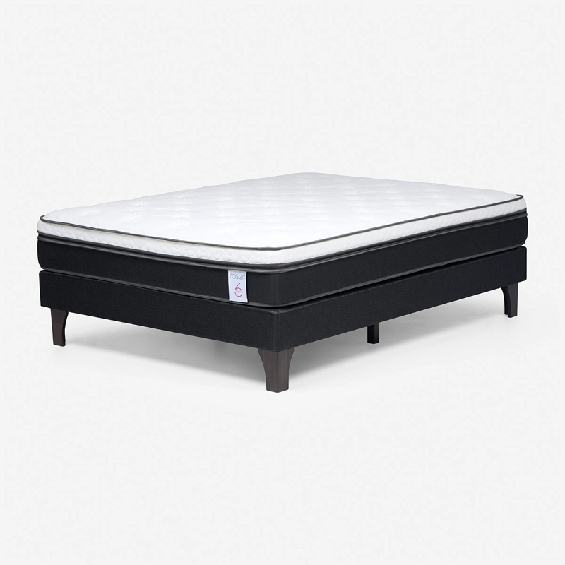 JUEGO DE DORMITORIO ROSEN CAMA EUROPEA NEW STYLE 6 BN 2 PLAZAS + RESPALDO RACHEL GRIS - 7