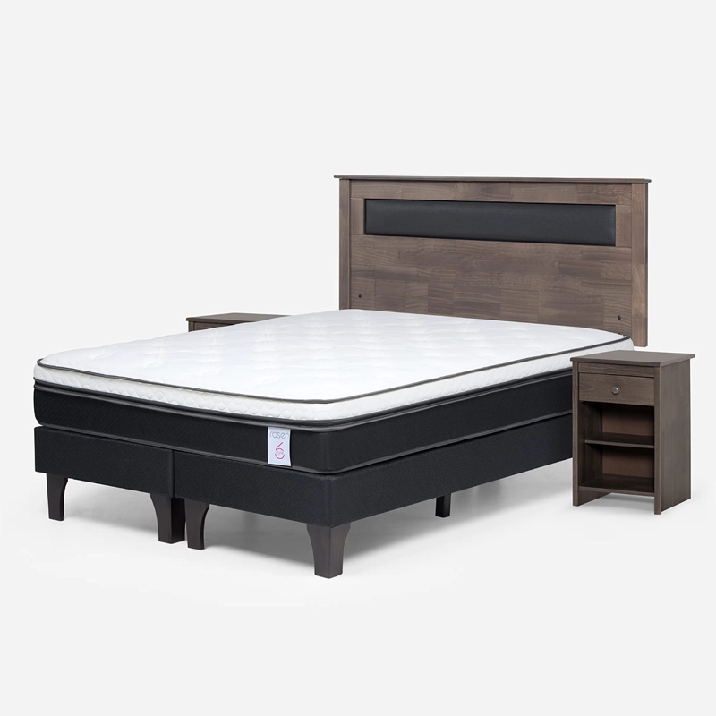 JUEGO DE DORMITORIO ROSEN CAMA EUROPEA NEW STYLE 6 KING + SET FERRARA GRIS - 2