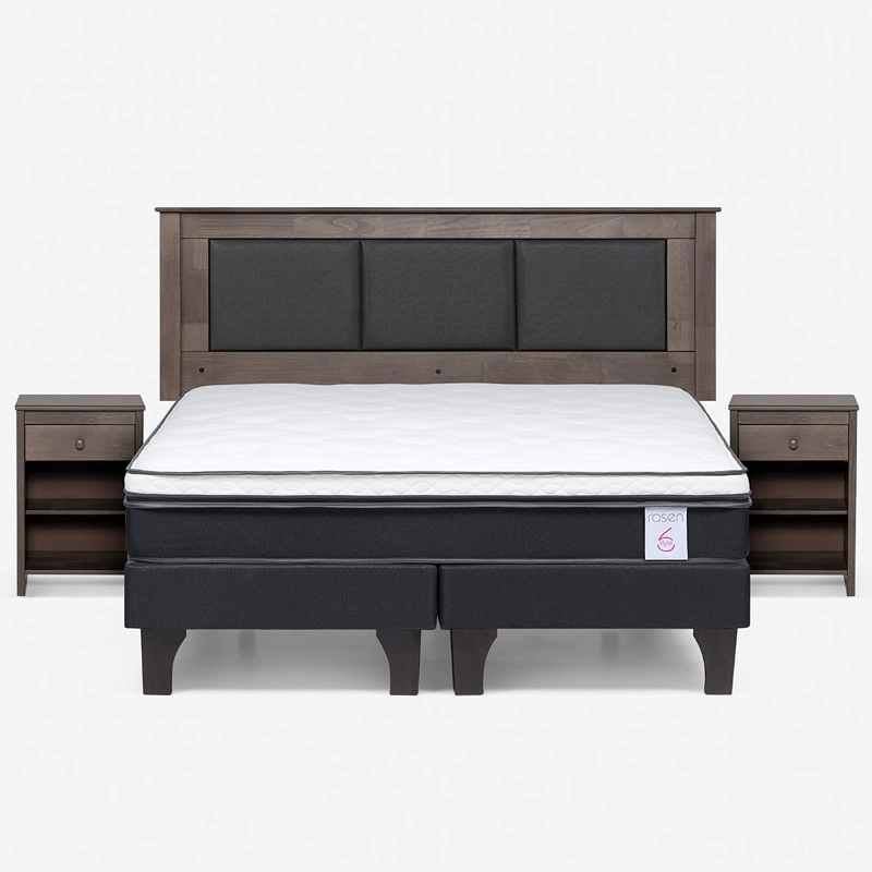 CAMA EUROPEA ROSEN NEW STYLE 6 KING + SET RACHEL GRIS - 1