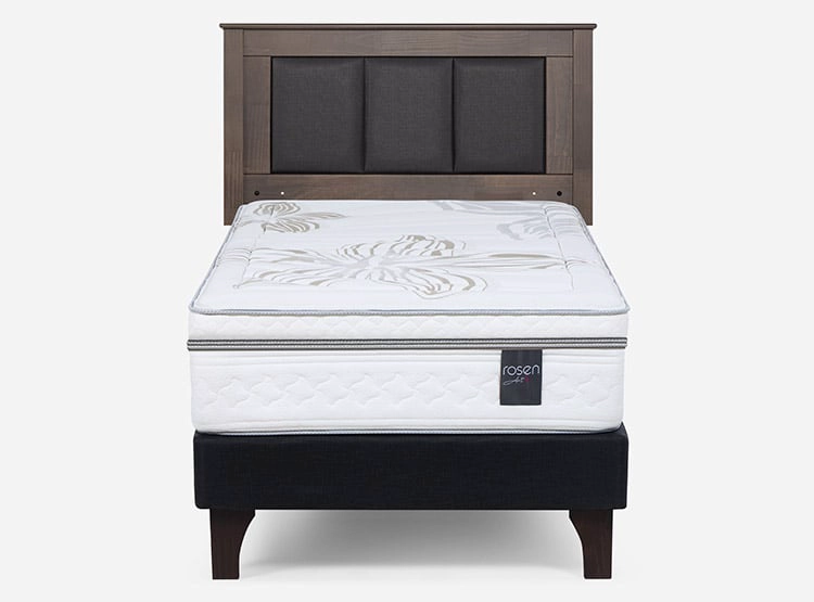 CAMA EUROPEA ROSEN ART 4 1.5 PLAZAS + RESPALDO RACHEL - 1