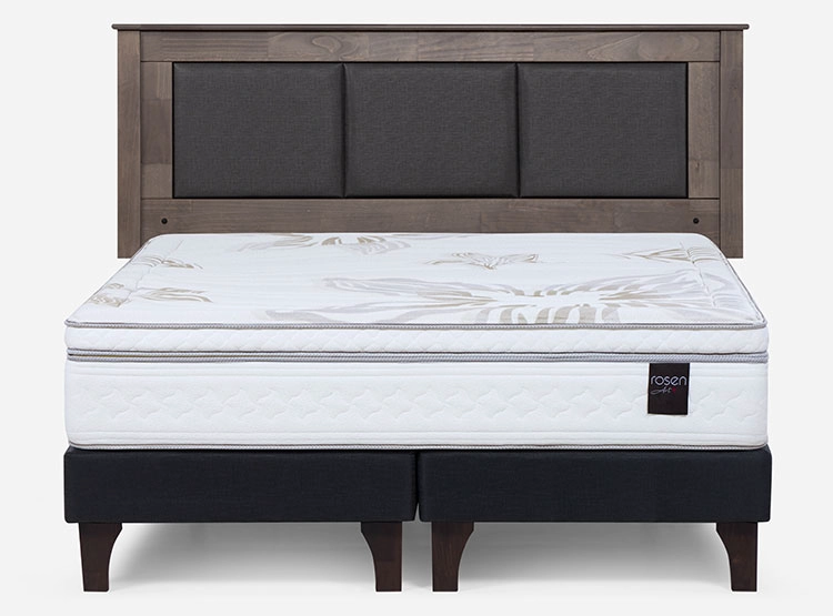 CAMA EUROPEA ROSEN ART 4 BD 2 PLAZAS + RESPALDO RACHEL - 1