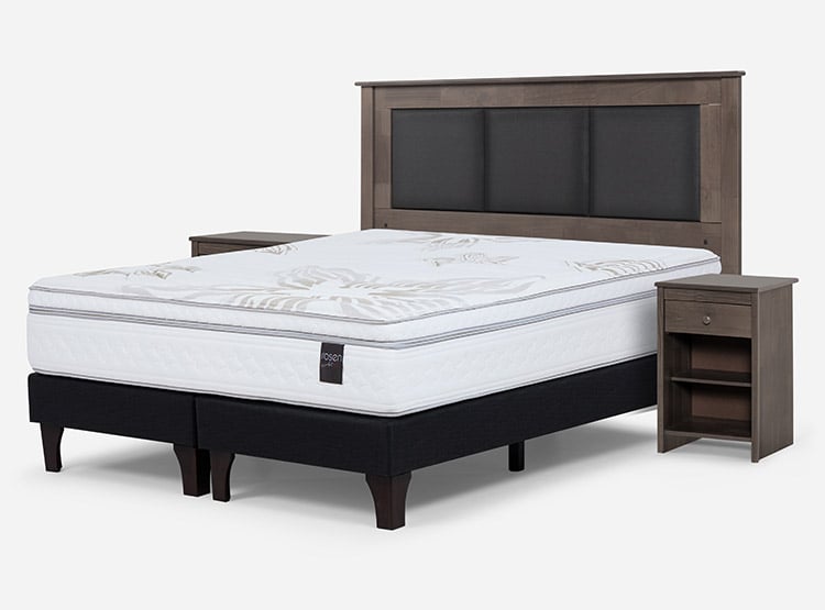 JUEGO DE DORMITORIO ROSEN CAMA EUROPEA ART 4 BD 2 PLAZAS + SET RACHEL GRIS - 2