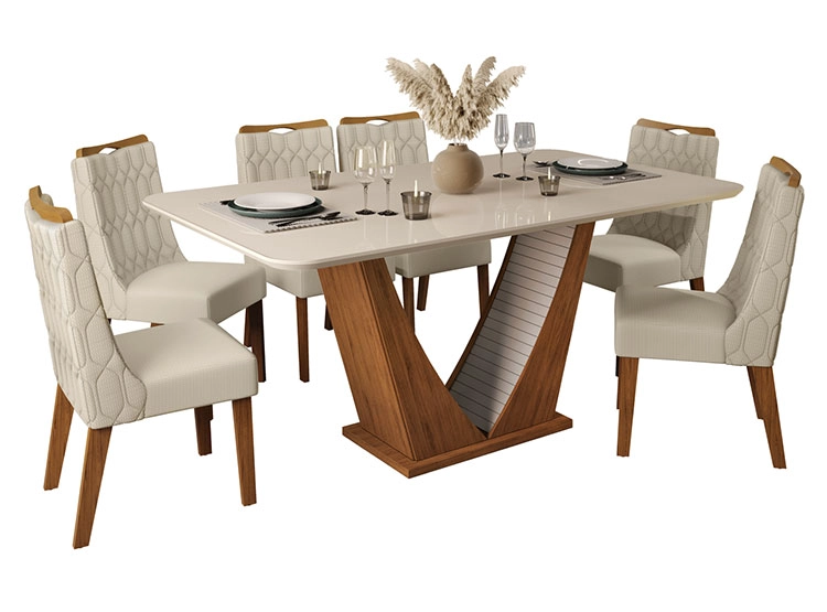 JUEGO DE COMEDOR ALTAVISION DALILA 6S  - 1