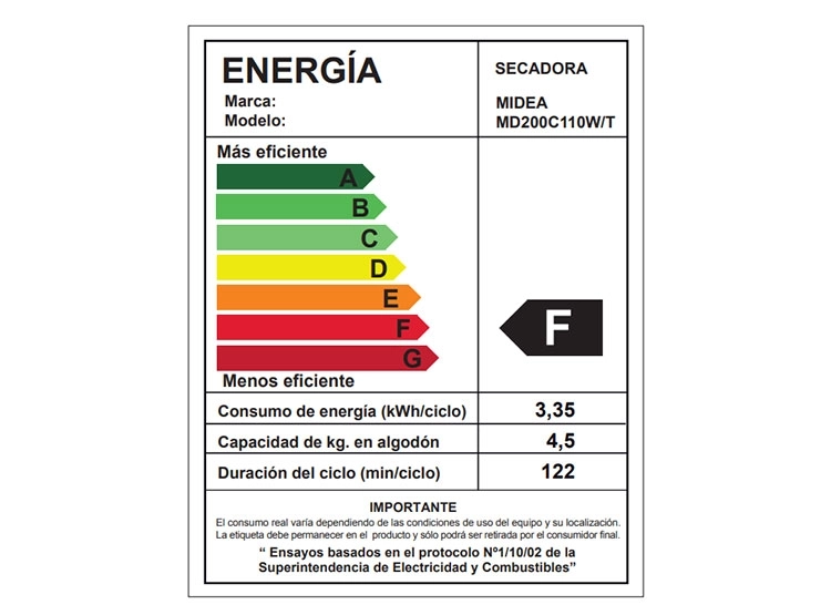 SECADORA DE ROPA POR CONDENSACION MIDEA MD200C110 11KG TITANIO - 9