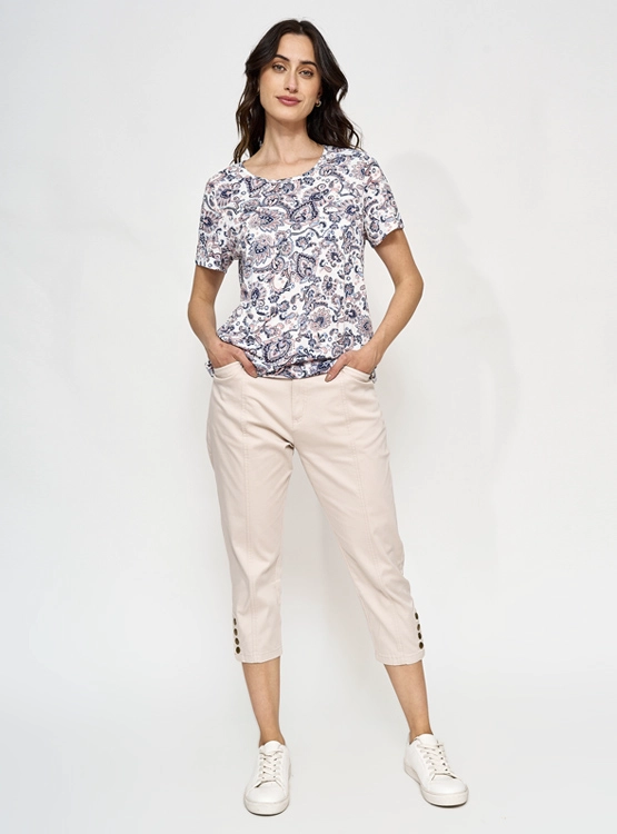 POLERA MANGA CORTA MUJER AZIZ ESTAMPADA - 4