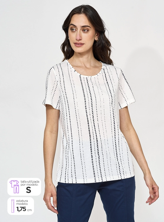 POLERA AZIZ ESTAMPADA - 1
