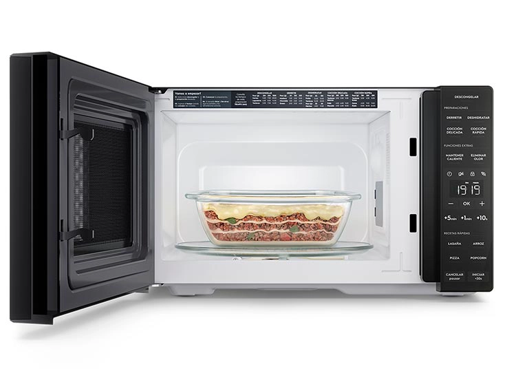MICROONDAS ELECTROLUX 25 L ME25N DIGITAL NEGRO PLATO GIRATORIO - 4