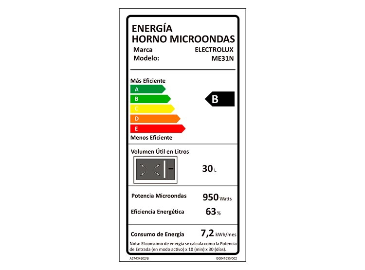 MICROONDAS DIGITAL ELECTROLUX 31 L ME31N NEGRO  - 10