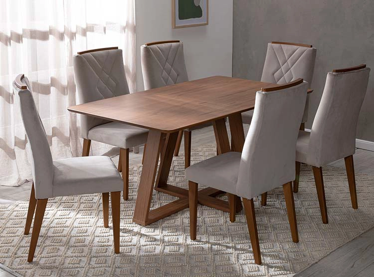 JUEGO DE COMEDOR DECOCASA AVENA MEGAN 6S - 12