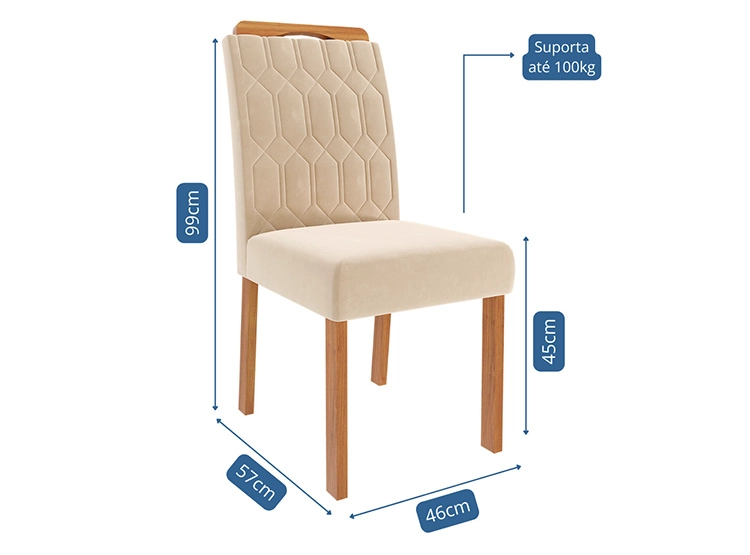 JUEGO DE COMEDOR DECOCASA LOUIS PAOLA NU 4 SILLAS CRUDO - 5