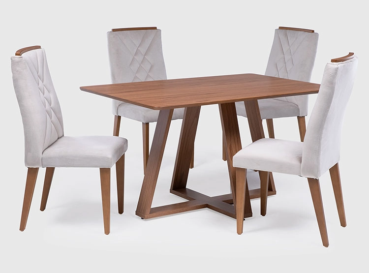 JUEGO DE COMEDOR DECOCASA AVENA MEGAN 4 SILLAS CAFÉ - 1